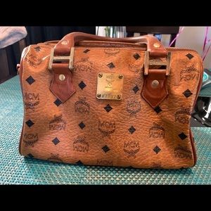 MCM Vintage Visetos Boston Bag